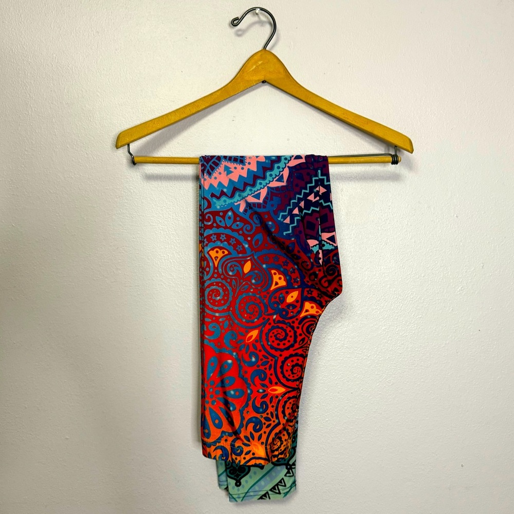 Mandala Geometric Graphic Leggings Colorful Festival